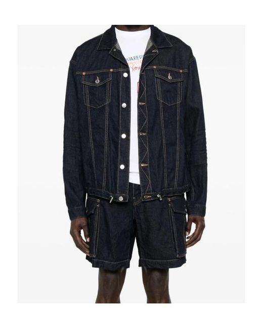 DSquared² Blue Summer Lovers Drawstring Shirt for men