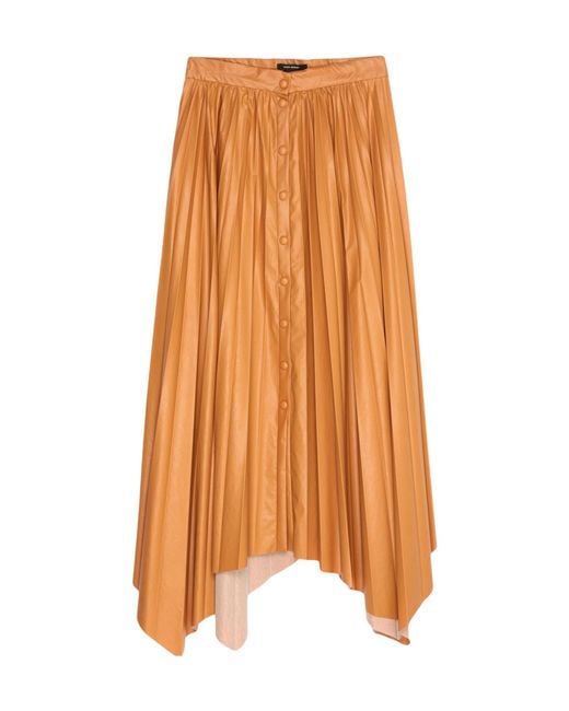 Isabel Marant Orange Coated Fabric Mini Skirt