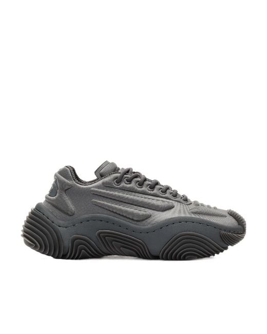Alexander Wang Gray Vortex Metallic Low-Top Sneakers