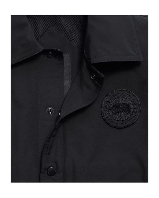 Canada Goose Blue Button-Up Drawstring Jacket