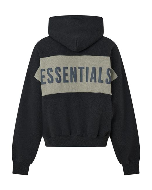 Fear Of God Black Colourblock Hooded Sweatshirt for men