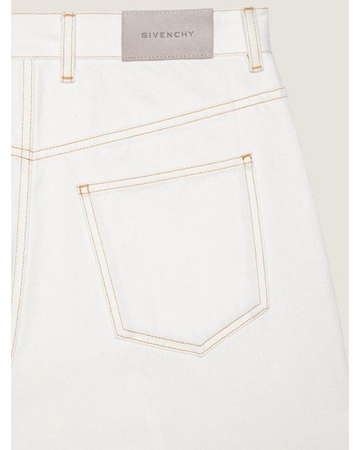 Givenchy White Logo Patch Loose-Fit Jeans for men