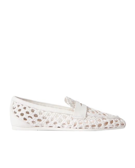 Stuart Weitzman White Breathable Flat Shoes