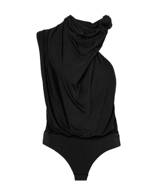 Johanna Ortiz Black Stretch Jersey Bodysuit