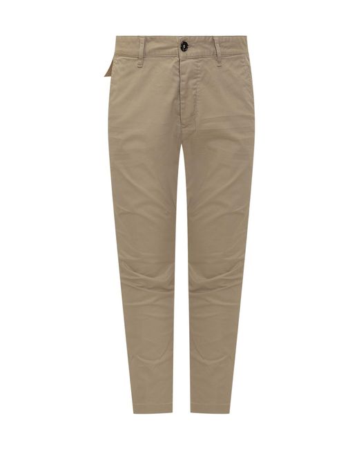 DSquared² Natural Belt-Loop Casual Pants for men