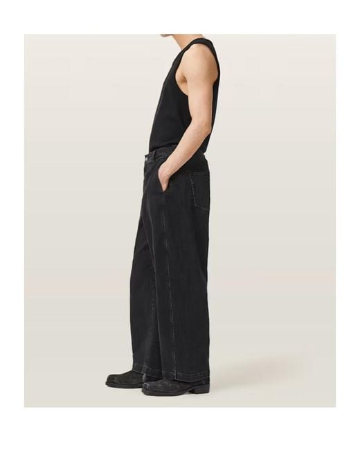 AllSaints Black Belt Loop Jeans for men