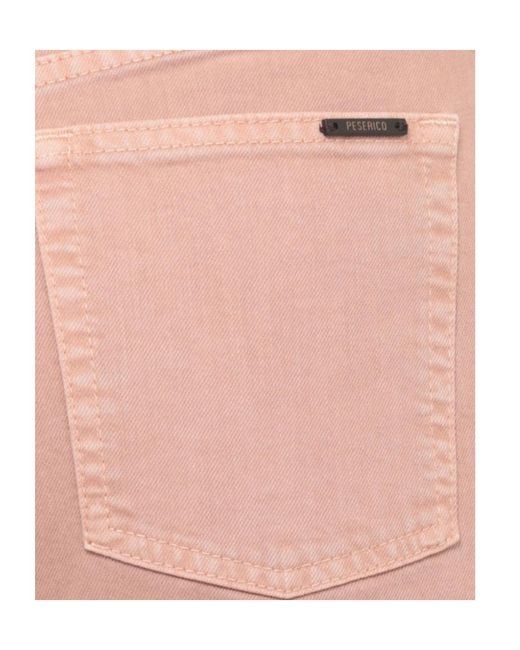 Peserico Pink Cuffed Straight-Leg Jeans