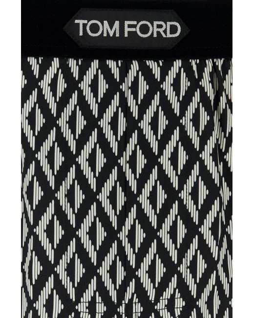 Tom Ford Black Logo Detail Printed Boxers for men
