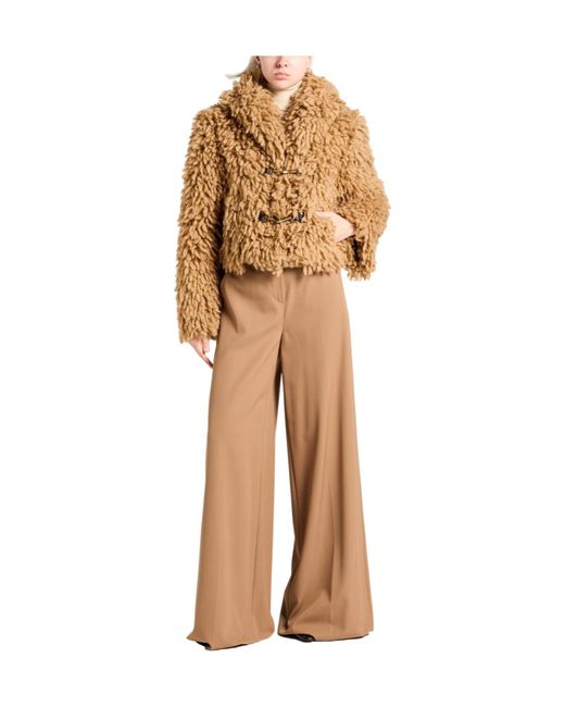 Burberry Brown Fleece Long-Sleeve Jacket