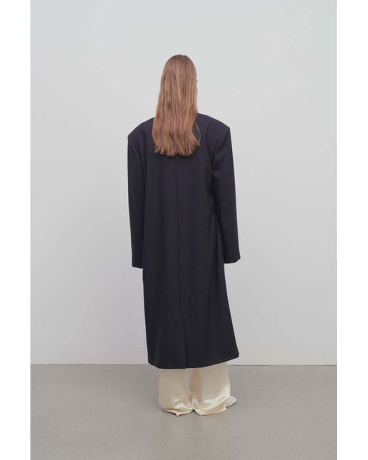 The Row Black Indra Wool Coat