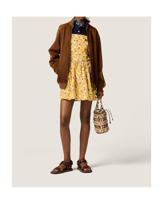 Miu Miu Brown Waxed Suede Jacket