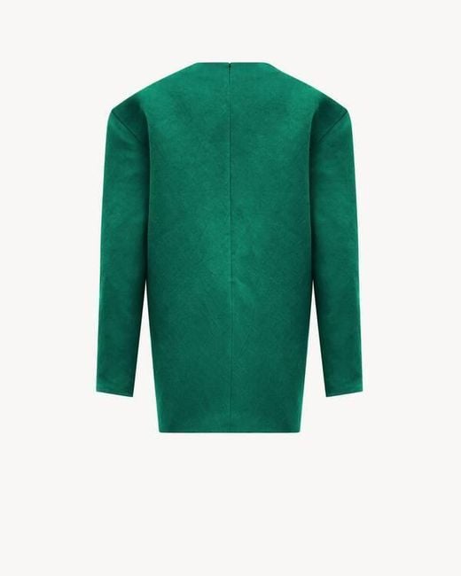 Saint Laurent Green Boxy Dress