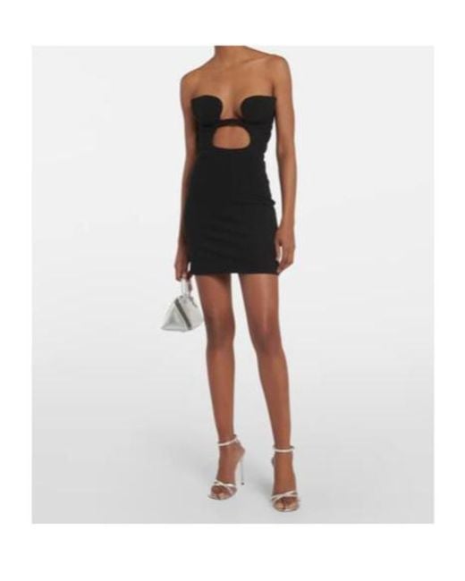 Nensi Dojaka Black Cutout Minidress