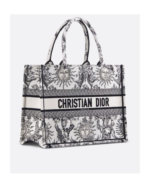 Dior White Medium Book Tote Handbag