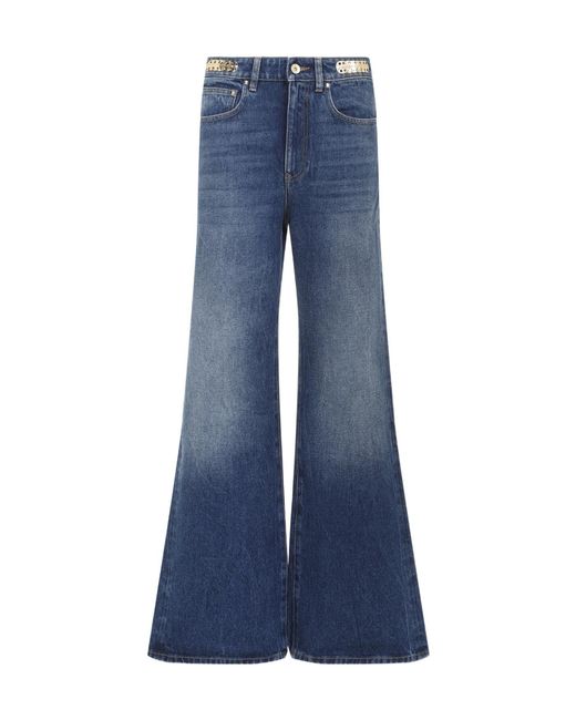 Rabanne Blue Baggy Wide-Leg Jeans
