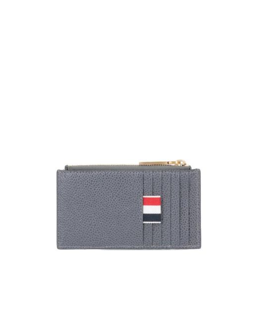 Thom Browne Blue Logo Stripe Card Bag for men