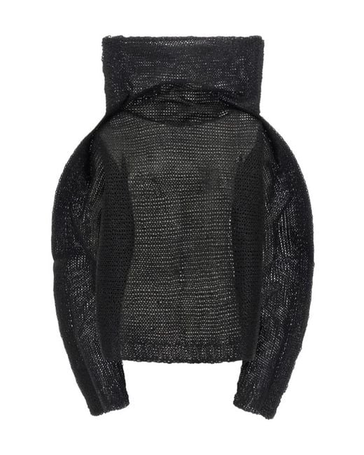 Issey Miyake Black Panini Oversized Knitwear