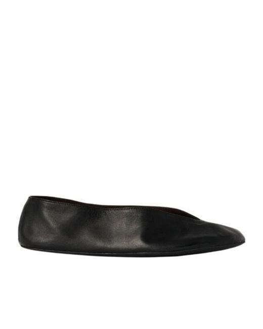 The Row Black Fay Flat Two Flat Shoes