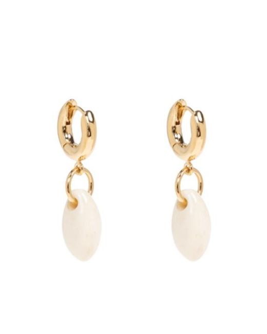 Isabel Marant Metallic Small Drop Hoop Earrings