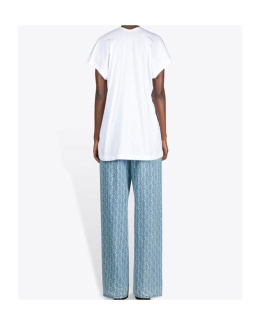Dries Van Noten White Hena V-Neck T-Shirt
