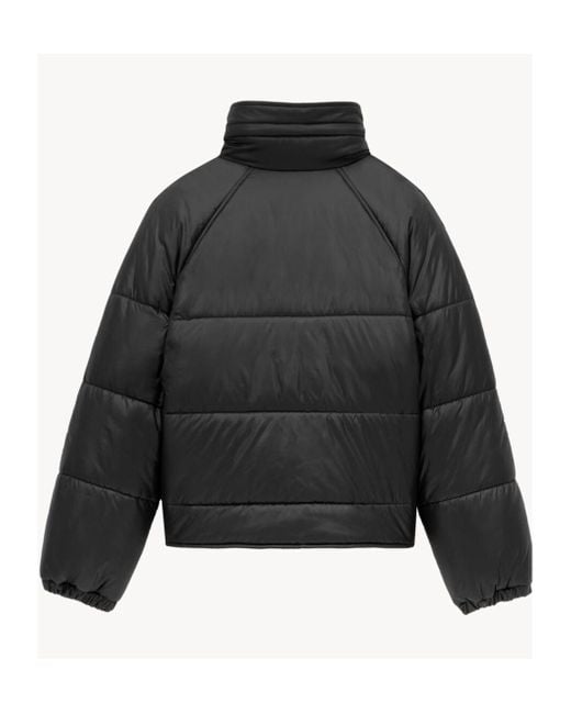 Saint Laurent Black Cassandre Zip-Up Puffer Jacket for men