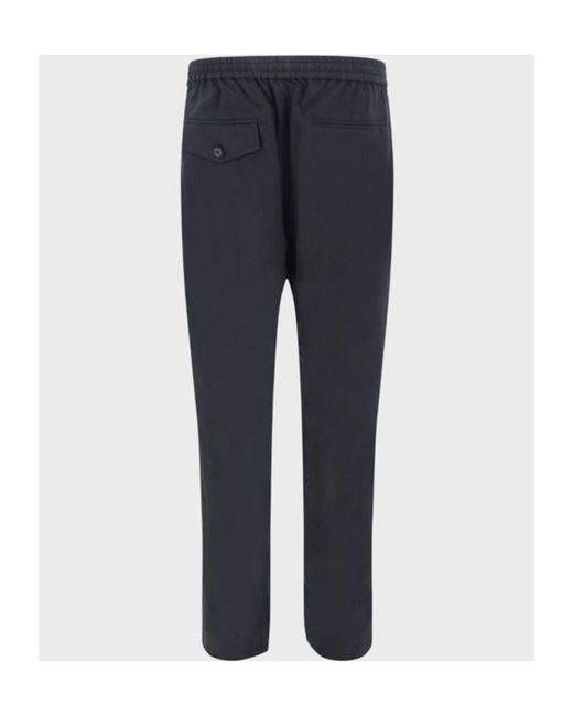 Helmut Lang Blue Ankle Drawstring Pants for men