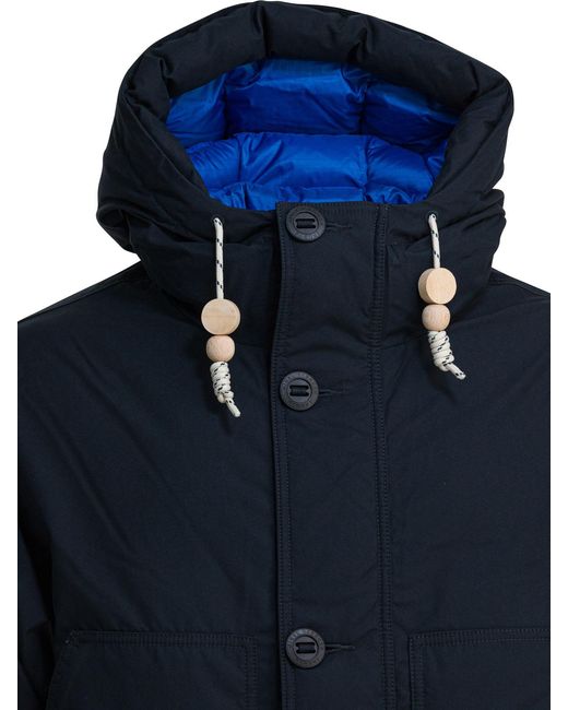Mammut Blue Hooded Parka Jacket for men