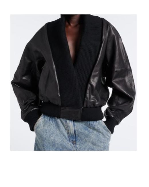 Magda Butrym Black Leather Jacket
