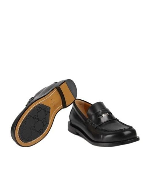 Gucci Black Removable Detail Loafers for men