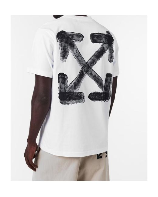 Off-White c/o Virgil Abloh White Logo Crew Neck T-Shirt for men