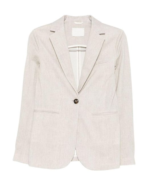 Circolo 1901 White Single-Breasted Blazer