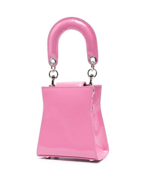 Vivienne Westwood Pink Orb-Plaque Patent Leather Bag