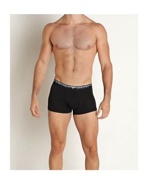 Emporio Armani Blue Elastic Waist Panties for men