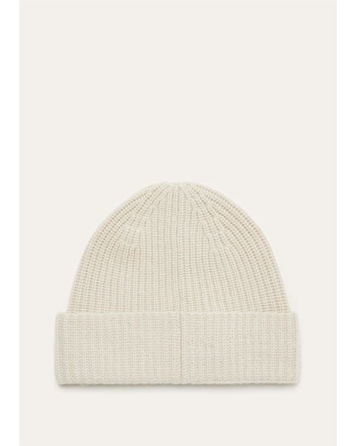 Loro Piana White Sergio Knit Hat