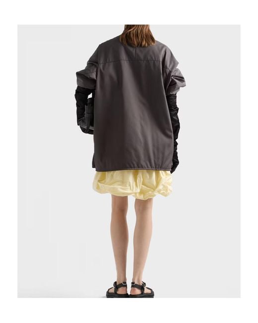 Prada Gray Washed Re-Nylon Rain Jacket