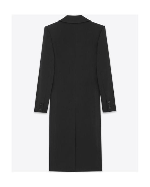 Saint Laurent Black Single-Breasted Coat
