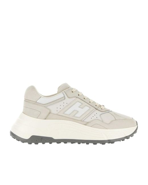 Hogan White H669 Leather Sneakers