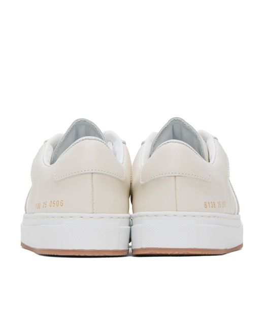 Common Projects White Front Strapped Low-Top Casual Shoes
