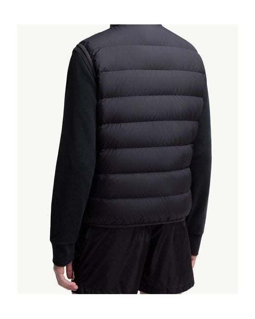 Moncler Blue Contrin Quilted Padded Vest Jacket for men