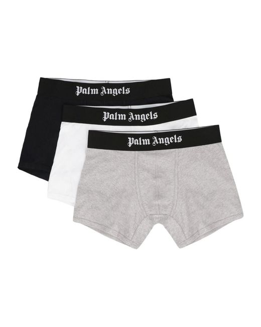 Palm Angels White Logo Waistband Boxer Briefs for men