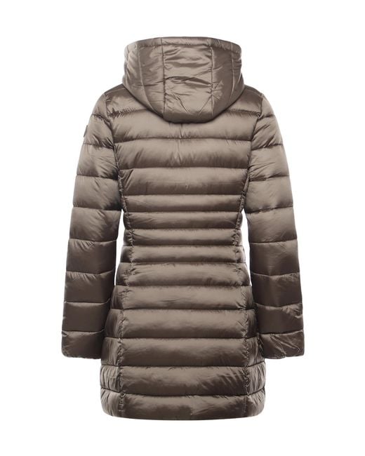 Save The Duck Gray Hooded Zip-Up Jacket
