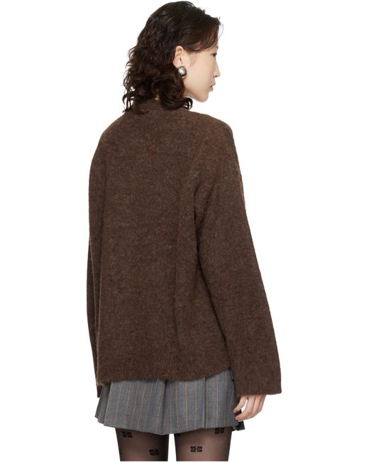 Ganni Red Cherry Patterned Oversized Knit Jumper