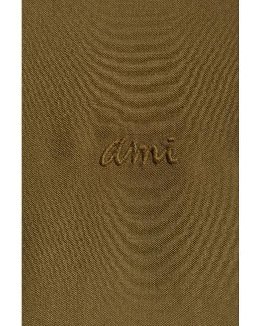 AMI Green Long-Sleeve Button-Up Shirt for men