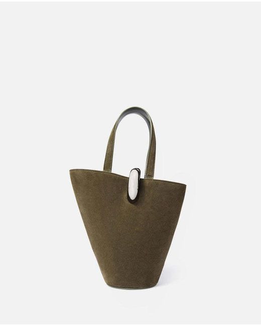 Jacquemus Multicolor Asymmetric Suede Mini Bucket Bag