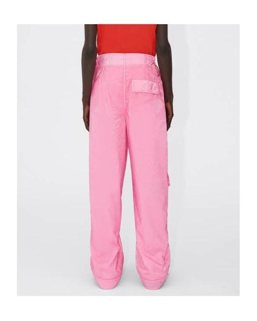 Bottega Veneta Pink Logo Button Open And Close Casual Pants for men