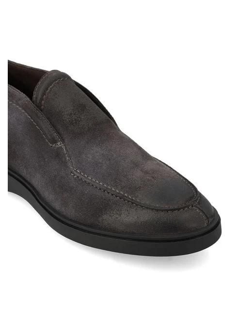 Tagliatore Brown Round Toe Slip-On Loafers for men