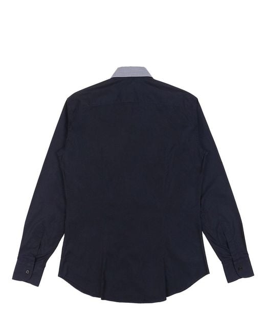 Ferragamo Blue Button-Down Shirt for men