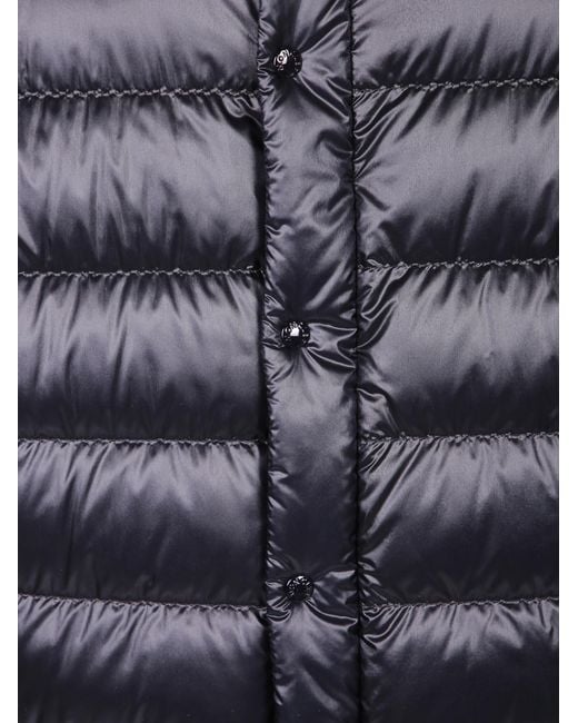 Moncler Blue Selves Button-Up Short Padded Jacket for men