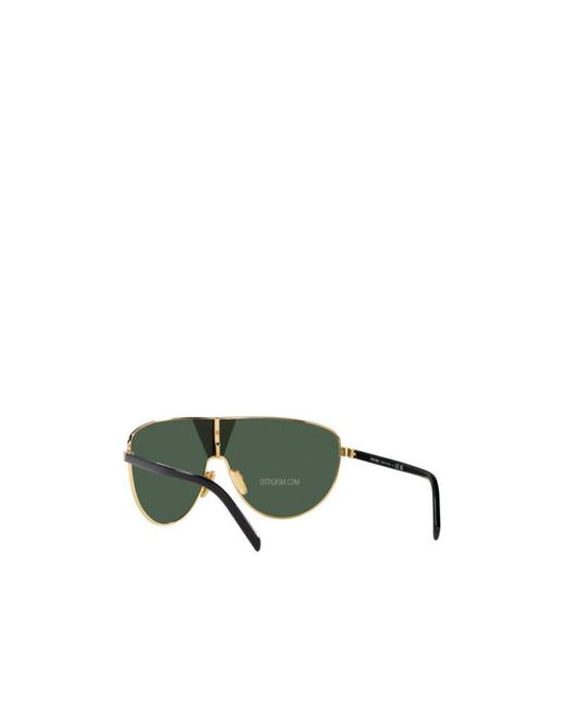 Prada Green Eyewear Mask Frame Sunglasses for men