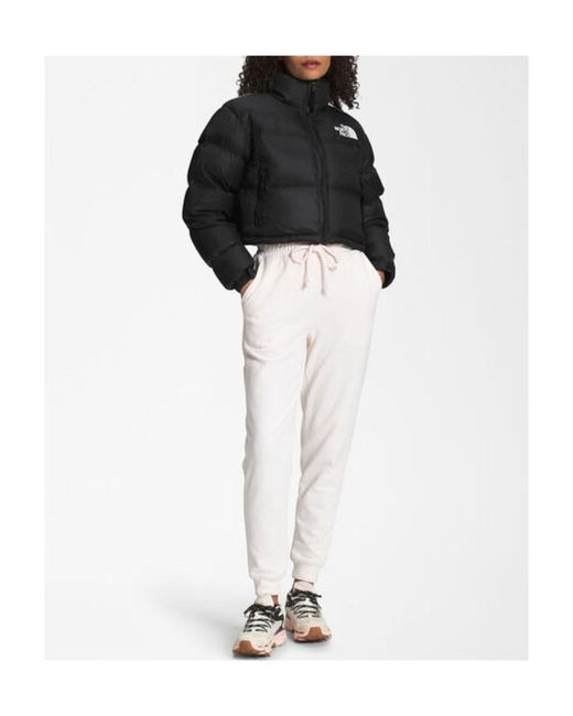 The North Face Blue Nuptse Cropped Padded Jacket
